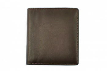 Brown Leather Bi-Fold Leather Wallet By Mala Origin 138 5 - Gents Shop